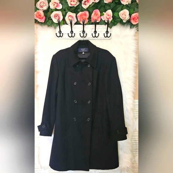 Liz Claiborne Jackets & Blazers - Crazy Horse Classic Doublebreasted Wool Pea Coat
